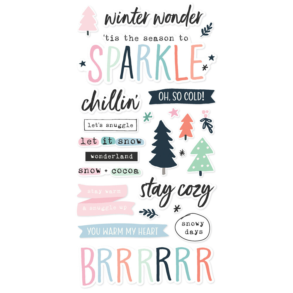 Simple Stories Winter Wonder Foam Stickers (21225) (OUTLET)