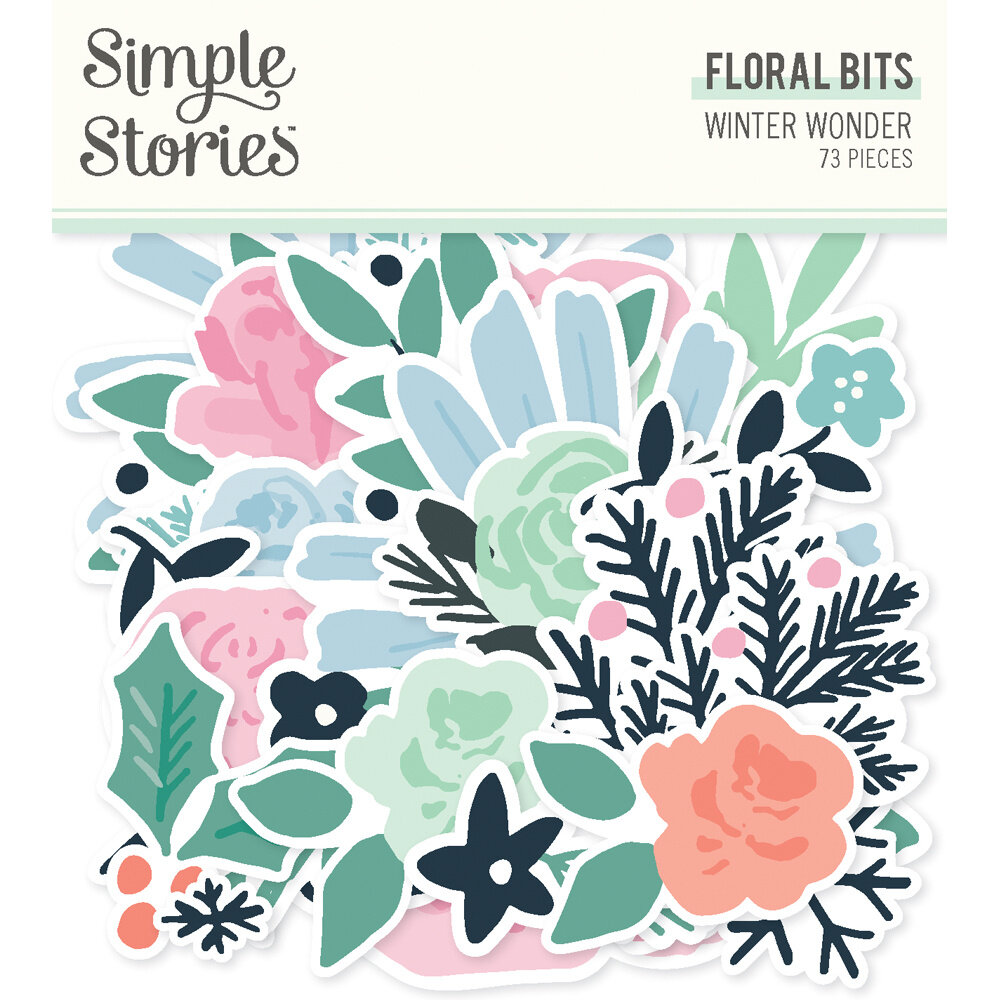 Simple Stories Winter Wonder Floral Bits & Pieces (21220) (DISCONTINUED)