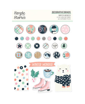 Simple Stories Winter Wonder Decorative Brads (21226) (DISCONTINUED)