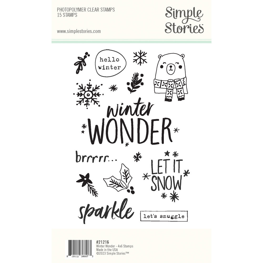 Simple Stories Winter Wonder Clear Stamps (21216) (OUTLET)
