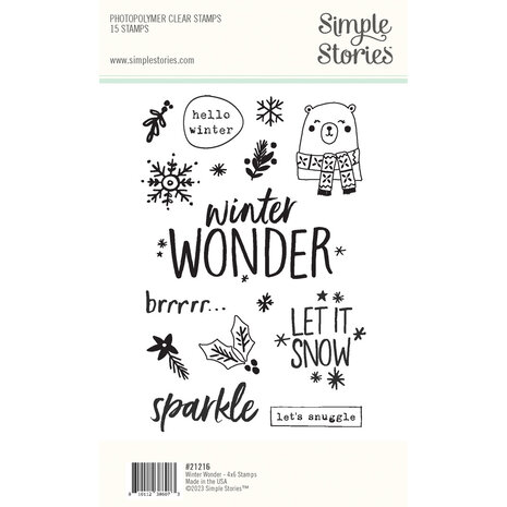 Simple Stories Winter Wonder Clear Stamps (21216) (OUTLET)