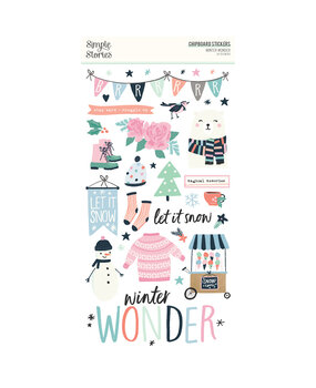 Simple Stories Winter Wonder Chipboard Stickers (21217) (DISCONTINUED)
