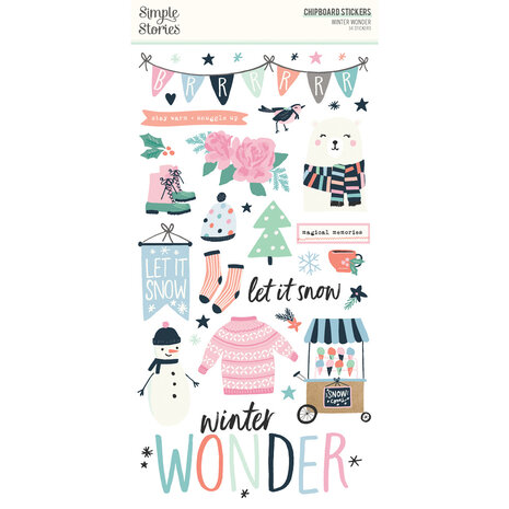 Simple Stories Winter Wonder Chipboard Stickers (21217) (DISCONTINUED)