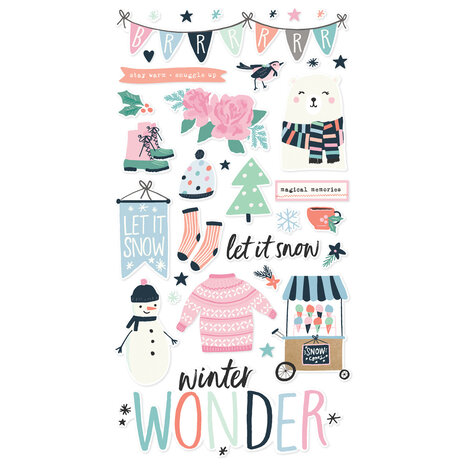 Simple Stories Winter Wonder Chipboard Stickers (21217) (DISCONTINUED)