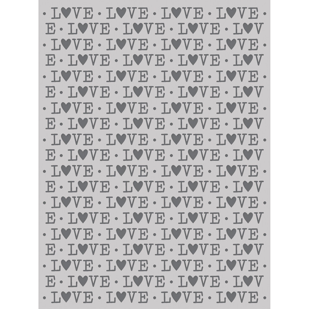Simple Stories Simple Vintage Love Story Stencil LOVE (21435) (DISCONTINUED)