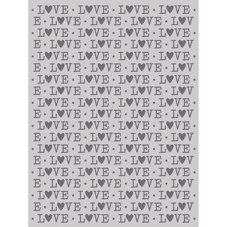 Simple Stories Simple Vintage Love Story Stencil LOVE (21435) (DISCONTINUED)