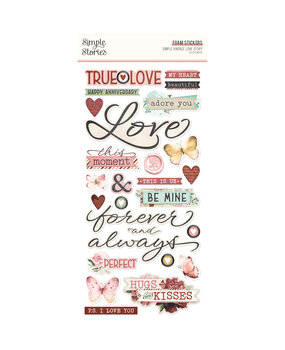 Simple Stories Simple Vintage Love Story Foam Stickers (21429) (DISCONTINUED)