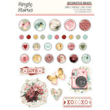 Simple Stories Simple Vintage Love Story Decorative Brads (21432) (DISCONTINUED)