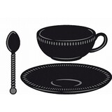 Marianne Design Craftables Kopje Thee met Lepeltje (CR1238) (DISCONTINUED)