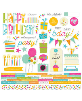 Simple Stories Birthday Cardstock Stickers (21906) (OUTLET)