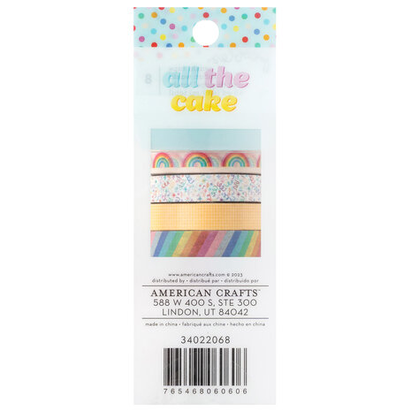 American Crafts Pebbles All The Cake Washi Tape (8pcs) (34022068) (OUTLET) American Crafts Pebbles All The Cake Washi Tape (8pcs) (34022068) (OUTLET)