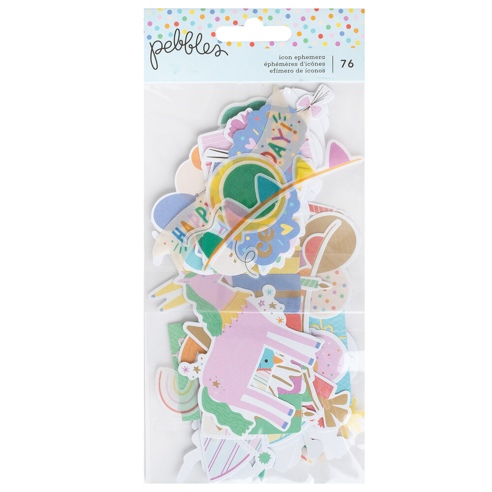 American Crafts Pebbles All The Cake Ephemera Icons (76pcs) (34022072) (OUTLET) American Crafts Pebbles All The Cake Ephemera Icons (76pcs) (34022072) (OUTLET)