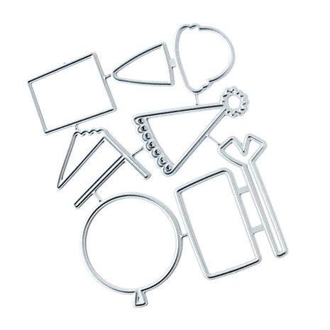 American Crafts Pebbles All The Cake 3x4 Inch Metal Dies (6pcs) (34022070) (OUTLET) American Crafts Pebbles All The Cake 3x4 Inch Metal Dies (6pcs) (34022070) (OUTLET)