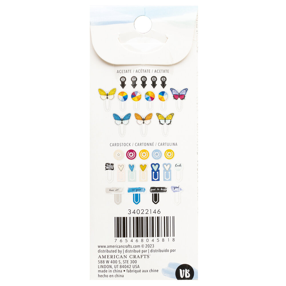 American Crafts Vicki Boutin Discover + Create Die Cut Paper Clips (30pcs) (34022146) (OUTLET)