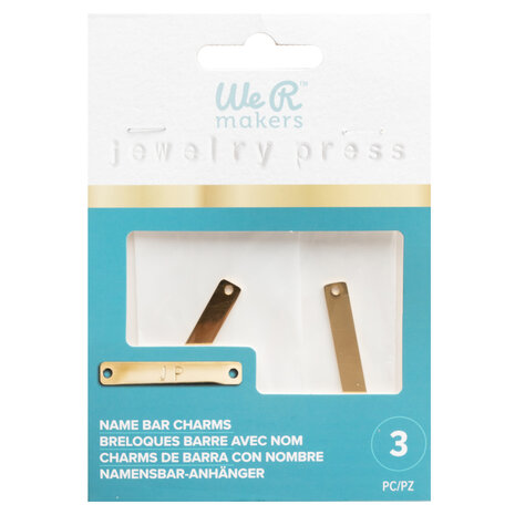 We R Makers Jewelry Press Charms Stainless Steel Name Bar (3pcs) (60000642) (OUTLET)