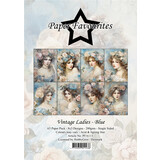 Paper Favourites Vintage Ladies Blue A5 Paper Pack (PFA113) (DISCONTINUED)