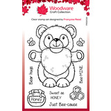 Woodware Honey Bear Gnome Clear Stamps (FRS1032) (OUTLET)