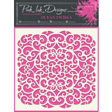 Pink Ink Designs Ocean Twirls Stencil (PINKST022) (OUTLET)