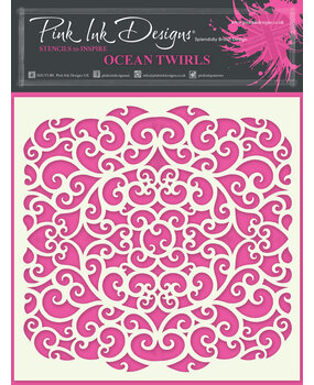 Pink Ink Designs Ocean Twirls Stencil (PINKST022) (OUTLET)