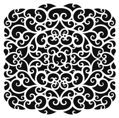 Pink Ink Designs Ocean Twirls Stencil (PINKST022) (OUTLET)