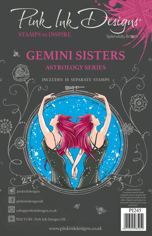 Pink Ink Designs Gemini Sisters A5 Clear Stamps (PI245) (OUTLET) Pink Ink Designs Gemini Sisters A5 Clear Stamps (PI245) (OUTLET)