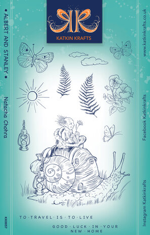 Katkin Krafts Albert & Stanley A5 Clear Stamp Set (KK0057) (OUTLET)