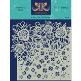Katkin Krafts Romantic Rose 7x7 Inch Stencil (KKST012) (OUTLET)