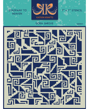 Katkin Krafts Stairway To Heaven 7x7 Inch Stencil (KKST011) (OUTLET) Katkin Krafts Stairway To Heaven 7x7 Inch Stencil (KKST011) (OUTLET)
