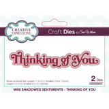 Creative Expressions Sue Wilson Craft Die Mini Shadowed Sentiments Thinking Of You (CEDSS037) (OUTLET)