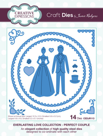 Creative Expressions Jamie Rodgers Craft Die Everlasting Love Perfect Couple (CEDJR113) (OUTLET)