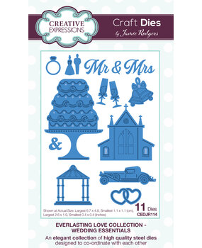 Creative Expressions Jamie Rodgers Craft Die Everlasting Love Wedding Essentials (CEDJR114) (OUTLET)