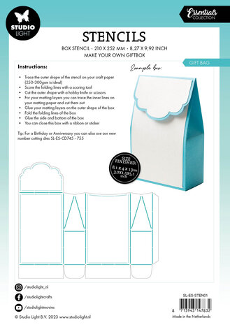 Studio Light Giftbag Essentials Stencils (SL-ES-STEN01) (OUTLET)