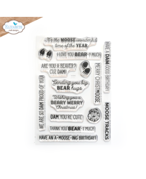 Elizabeth Craft Designs Bear, Moose, Beaver Stamps (CS335) (DISCONTINUED)