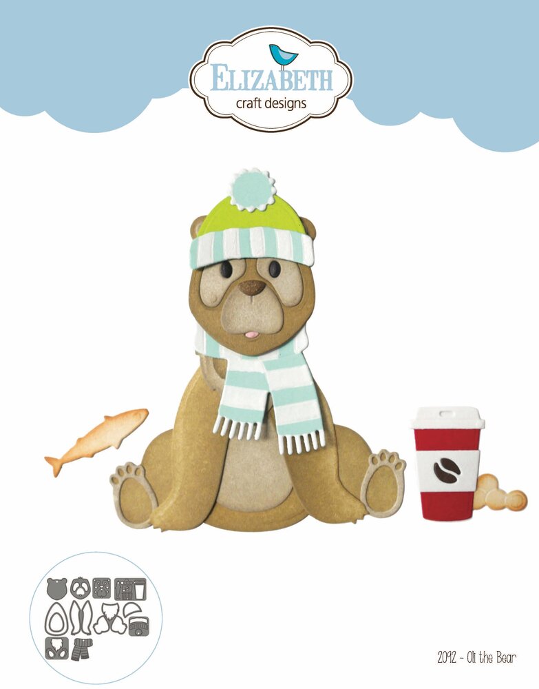 Elizabeth Craft Designs Oli the Bear Dies (2092) (DISCONTINUED)