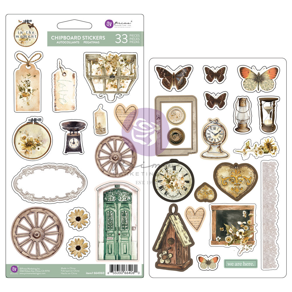 Prima Marketing In The Moment Chipboard Stickers (33pcs) (664060) (DISCONTINUED)