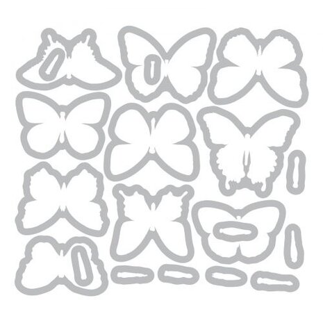 Flutter by Tim Holtz - Cling Mount Stamps - Stampers Anonymous - Sizzix