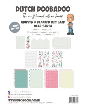 Dutch Doobadoo Crafty Kit Knippen en Plakken met Jaap - Dear Santa (473.013.001) (DISCONTINUED)