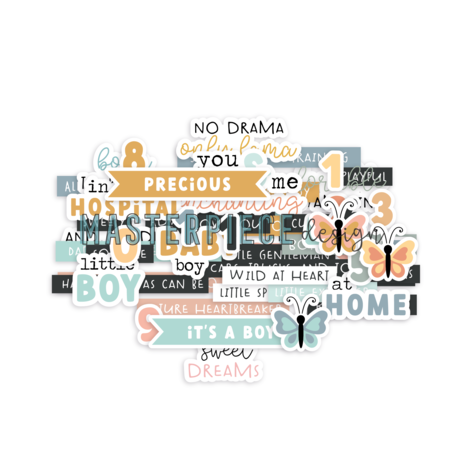 Masterpiece Design Baby Boy Die-Cuts Text (MP202171) (OUTLET)