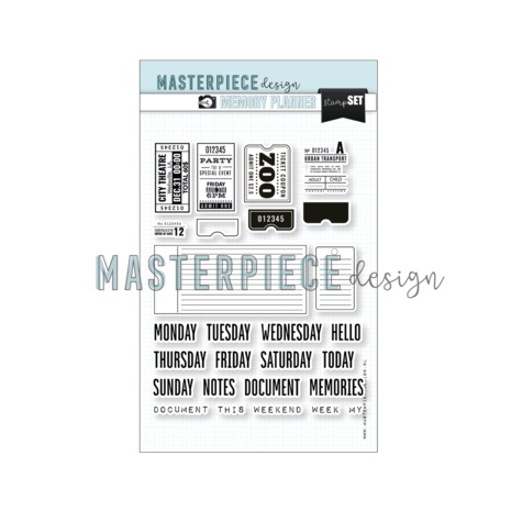 Masterpiece Design Memory Planner Clear Stamp Set 6x8 Inch Weekly Tickets (MP202052) (OUTLET) Masterpiece Design Memory Planner Clear Stamp Set 6x8 Inch Weekly Tickets (MP202052) (OUTLET)