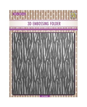 Nellie Snellen 3D Embossing Folder Zebra (EF3D080) (OUTLET)