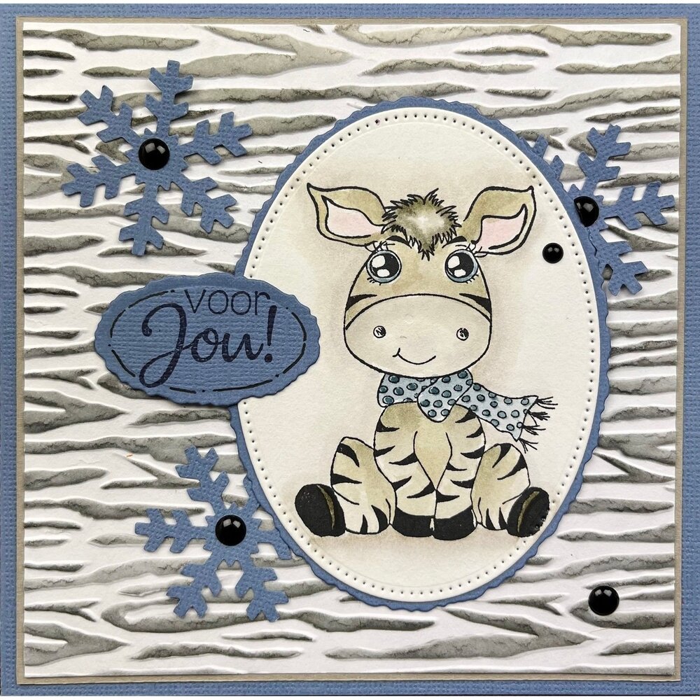 Nellie Snellen 3D Embossing Folder Zebra (EF3D080) (OUTLET)