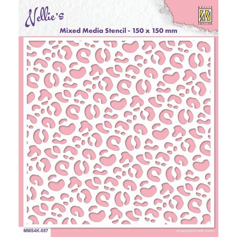 Nellie Snellen Mixed Media Stencil Leopard (MMS4K-057) (OUTLET) Nellie Snellen Mixed Media Stencil Leopard (MMS4K-057) (OUTLET)
