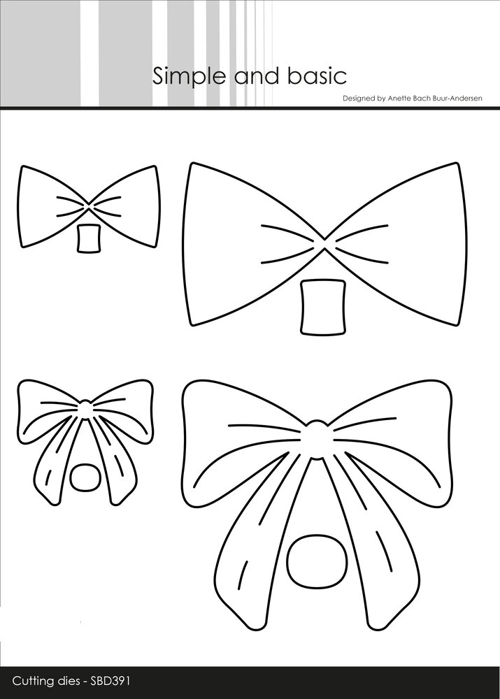 Simple and Basic Bow & Butterfly Dies (SBD391) (OUTLET)
