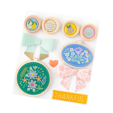 American Crafts Bea Valint Poppy and Pear Embellishments Gold Foil (10pcs) (34025813) (OUTLET)