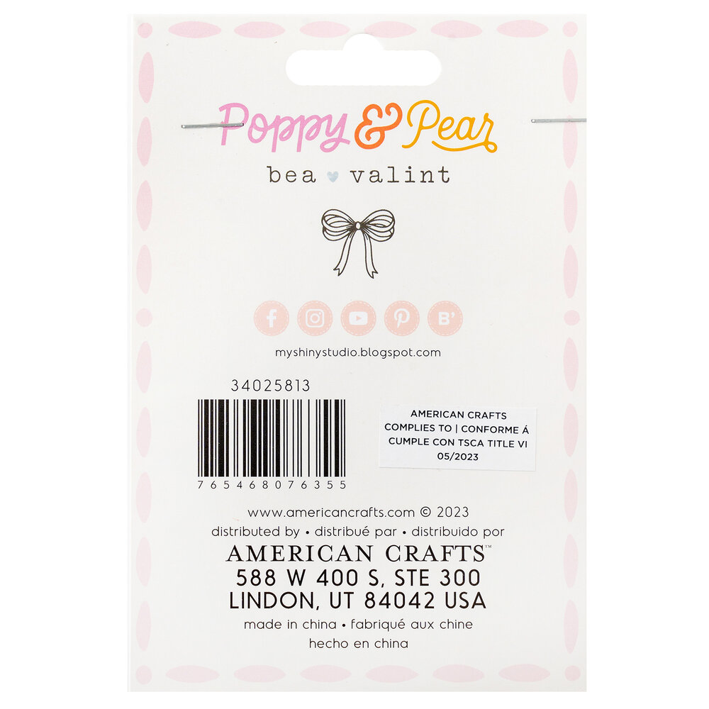 American Crafts Bea Valint Poppy and Pear Embellishments Gold Foil (10pcs) (34025813) (OUTLET)