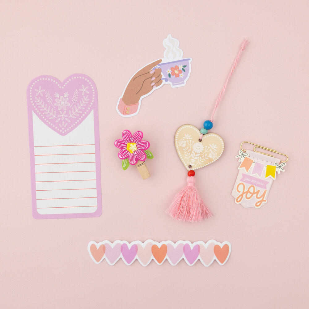 American Crafts Bea Valint Poppy and Pear Clothespins Flower (6pcs) (34025944) (OUTLET)