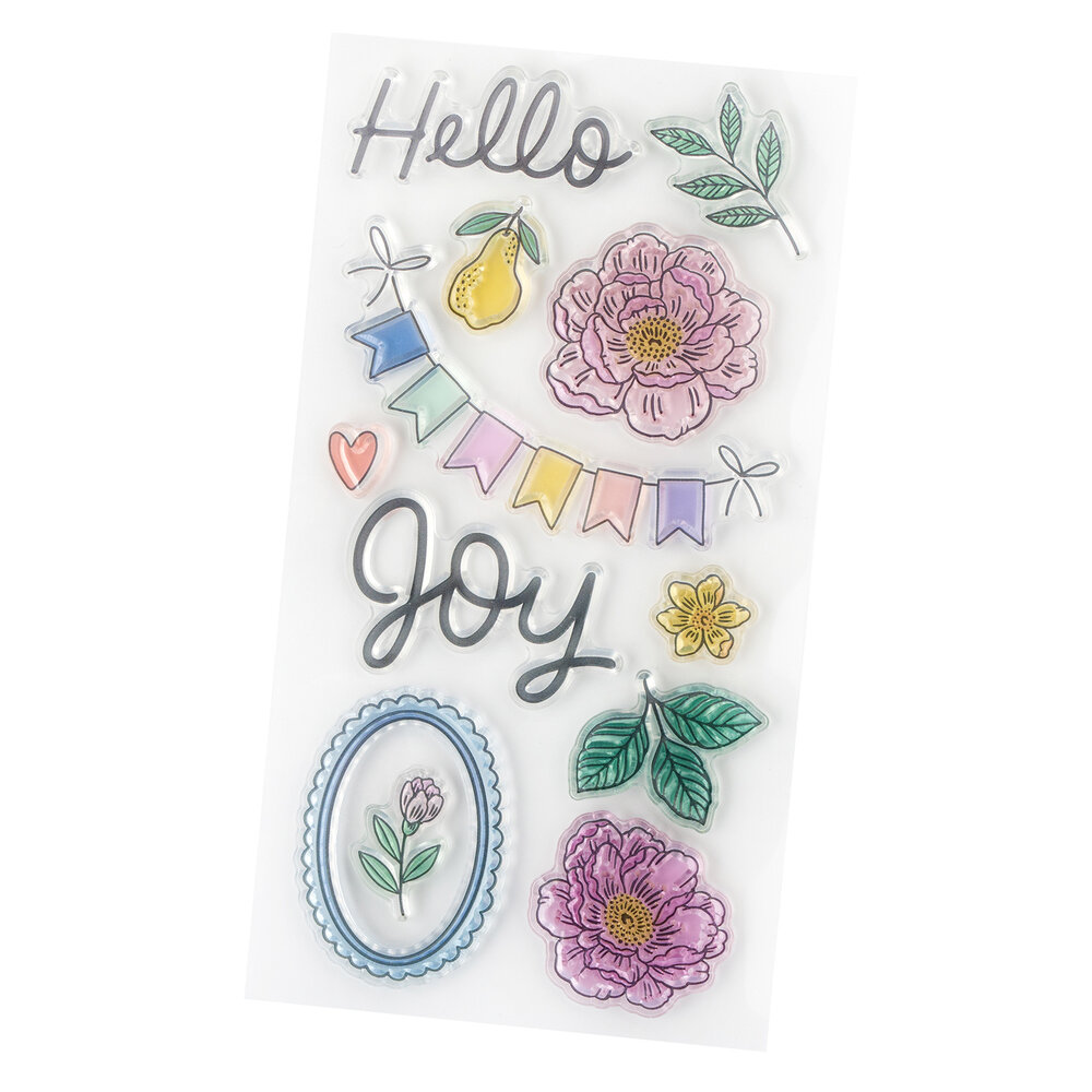 American Crafts Bea Valint Poppy and Pear Clear Stamps (12pcs) (34025809) (OUTLET)