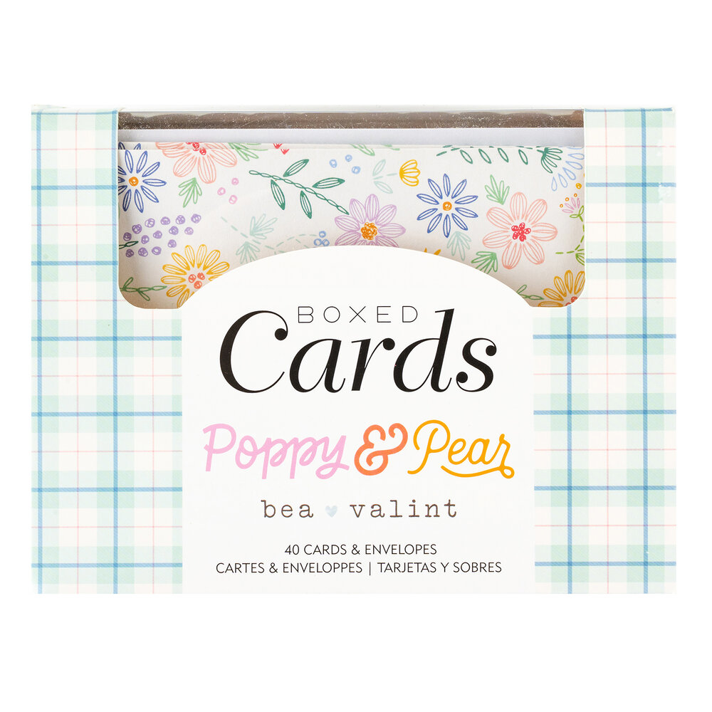 American Crafts Bea Valint Poppy and Pear Boxed Cards (80pcs) (34025819) (OUTLET)