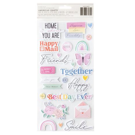 American Crafts Celes Gonzalo Rainbow Avenue Thickers Sending Love Phrase (50pcs) (34025883) (OUTLET) American Crafts Celes Gonzalo Rainbow Avenue Thickers Sending Love Phrase (50pcs) (34025883) (OUTLET)