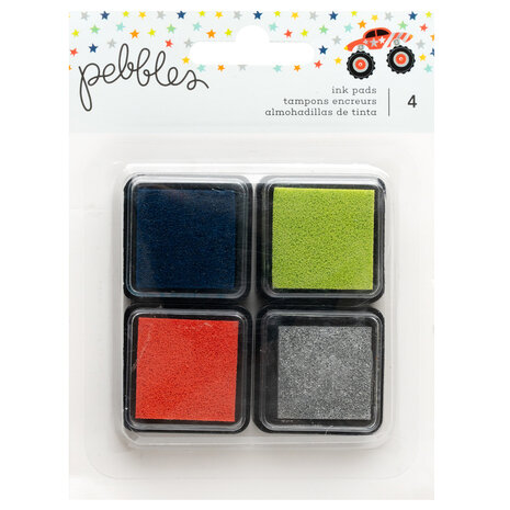 American Crafts Pebbles Cool Boy Ink Pads (4pcs) (34027648) (OUTLET)